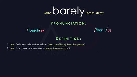 barely traduction|barely meaning in french.